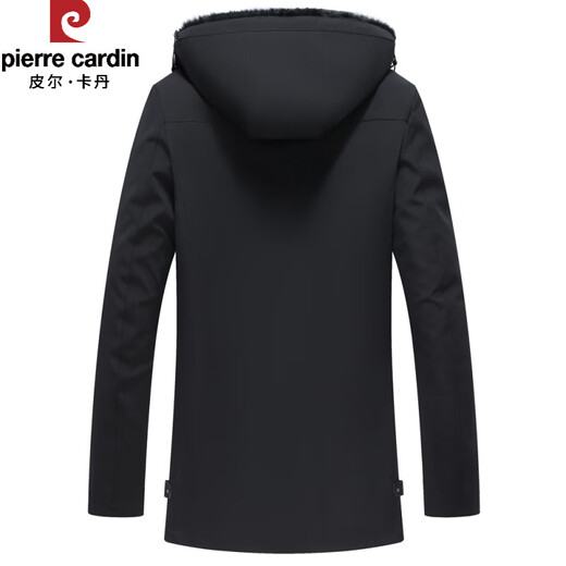 Pierre Cardin middle-aged and elderly mink coat men's fur one-piece fur mid-length mink liner pie overcome thickened dad coat black 4XL 195