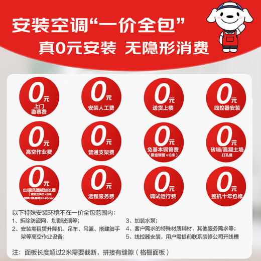 Haier (Haier) Xiaohonghua set of central air-conditioning duct machine one-to-one Yunshu 3 HP first-class energy efficiency living room KFRd-72NW/72ECD81 one-price all-inclusive trade-in national subsidy