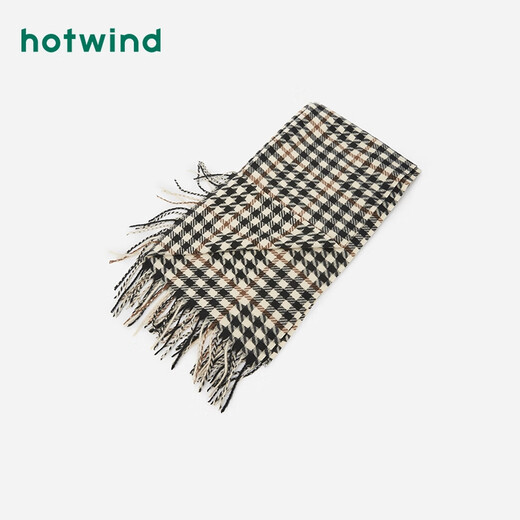 Air chaud 2025 Hiver New Women's Classic Houndstooth Scarf 66 blanc et vert f
