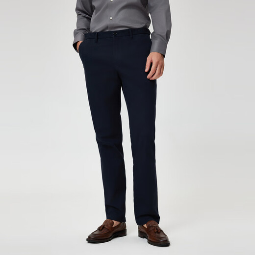 Scofield [Taille élastique cachée] Scofield Men's 25 ans Été Nouveau pantalon simple à patte droite mince simple