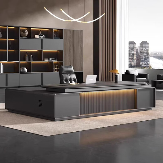 Guanjuenad desk boss desk light luxury high-end president chairman paint executive desk office manager desk and chair combination boss desk customized color card