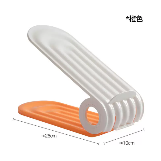 Yusenyi space-saving shoe storage artifact shoe box storage box transparent shoe cabinet partition for shoe box folding shoe rack (cute orange - can hold 16 pairs of shoes) 16 pieces (cute orange - can hold 16 pairs of shoes) 16 pieces 10x26x7cm 10 pieces 10x26x7cm