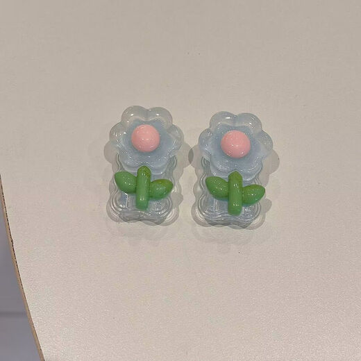 Blue flower small fresh princess style iPhone17promax/iPhone16promax/iPhone15promax charging protective cover 20w data cable anti-breakage blue flower four-piece set * protective head + protective rope + 2 wire bites