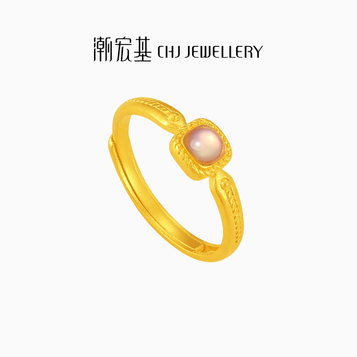 Chaohongji Pure Gold Ancient Gold Ring Birthday Gift Price Xiaoquexing SRG30006013 About 2.65g