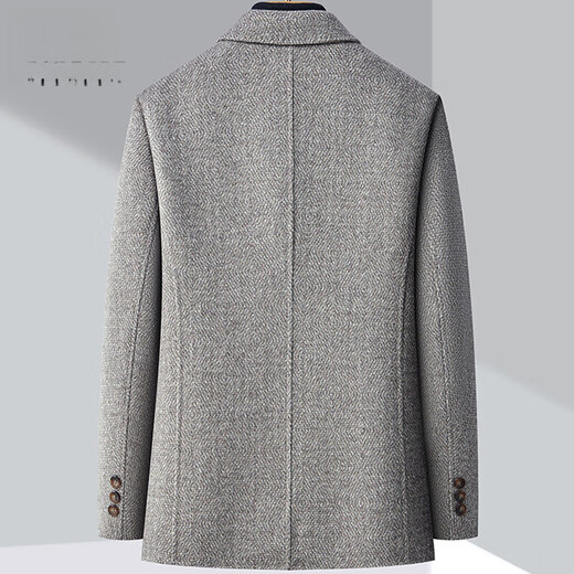 Mémateur de cachemire en laine double face haut de gamme pour collier de combinaison pour hommes, doublure intérieure en laine de laine de laine de vent de vent gris xxs 170 / taille (recommandé 110-125 Jin [Jin est égal à 0,5 kg]))