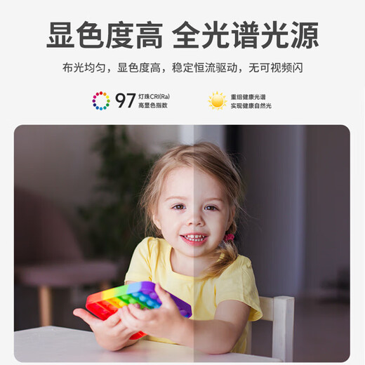 Jinggong LED wick modified light panel, ceiling lamp strip light source module, no punching, magnet adsorption, 48W three-tone lighting