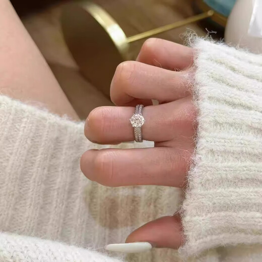 I Do platinum pt950 diamond ring for women 1 carat cultivated diamond Starlight Queen wedding ring proposal for wife and girlfriend Starlight Queen 2 carat diamond No. 12