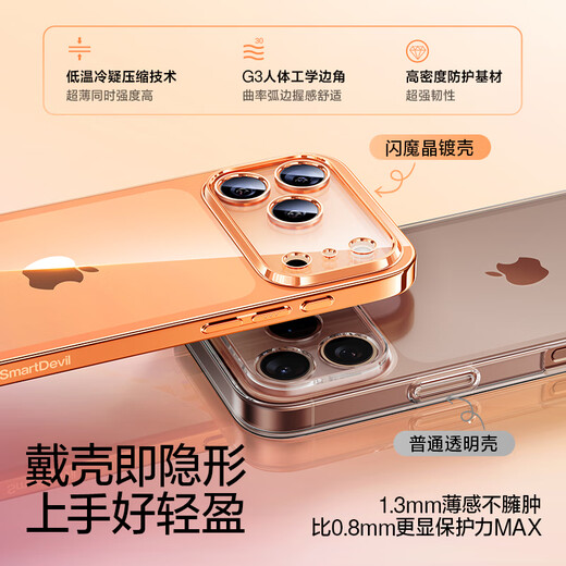Flash Magic Hot-selling TOP|Gold List Hot Model Suitable for Apple 17promax mobile phone case iPhone17promax protective cover all-inclusive ultra-thin transparent anti-fall soft shell for men and women