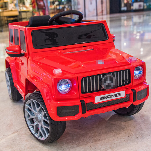 SCHOLASTIC children's electric car can sit in a person's remote control car four-wheel six-wheel off-road Mercedes-Benz Big G Bao white single drive