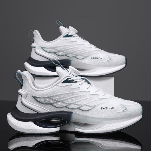 OUOETY carbon board running shoes carbon board running summer and autumn high school entrance examination ultra-light running shoes for primary and secondary school students rebound cushioning and breathable rotation 9888 light blue mesh model 36
