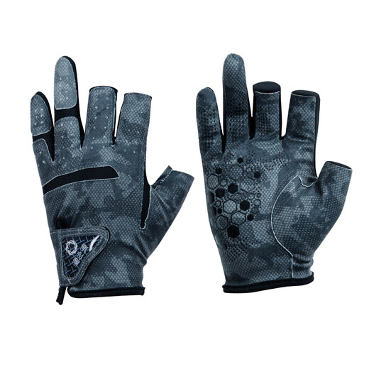 Fishing Source Lure Gloves Three Finger Lure Gloves Fishing Gloves Sun Protection Gloves Fishing Gloves Stab Resistant Waterproof Gloves Lure Unbounded Lure Gloves Leaking Three Fingers - Gray L Anti-cut and Anti-slip