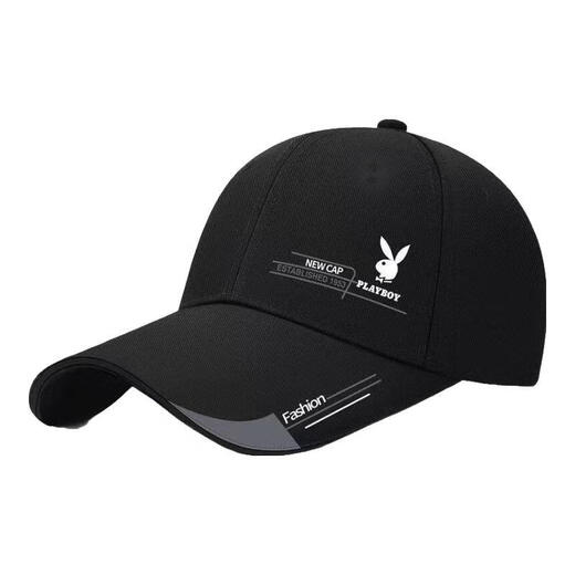 Playboy Hats Men's and Women's Baseball Caps Korean Style Trendy Peaked Caps Outdoor Leisure Sports Fishing Hats Sun Hats Playboy Baseball Caps Black