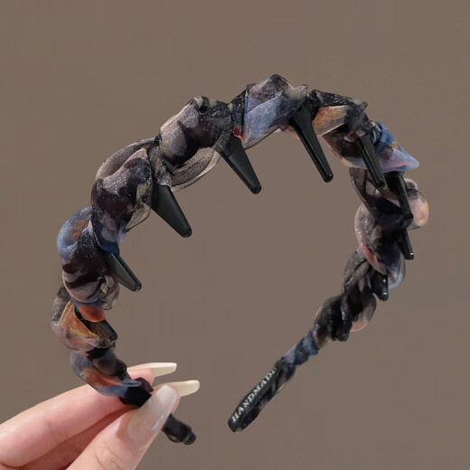 Xiangwan hairband, sweet, fashionable, wavy, high-ceiling hairband, hair accessory, face-washing hairband, toothed, anti-slip, for women