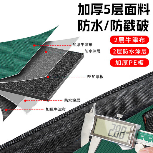 MieLanat multi-functional electrician's tool bag, sturdy and durable canvas thickened portable multi-functional repair special woodworking tool bag, heightened plastic bottom 23 inches - waterproof base