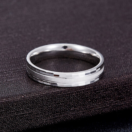 Laomiao platinum sandblasted simple solid solid ring ring for men and women plain ring simple wedding ring proposal 11 rings #4.26g