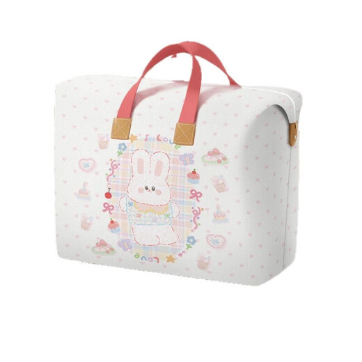 JD Logistics Large Capacity Quilt Storage Bag Quilt Organizer Portable Moving Packing Bag Kindergarten Luggage Bag Butterfly Puppy Extra Large - Reinforced Handle