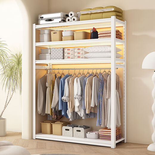 Cat Open Hanger Bedroom Storage Cabinet Simple Assembly Floor-standing Storage Rack Coat Rack Rental Goods 3198cm*1*1 Side 191 High Hole Board Length 120 Width 40cm