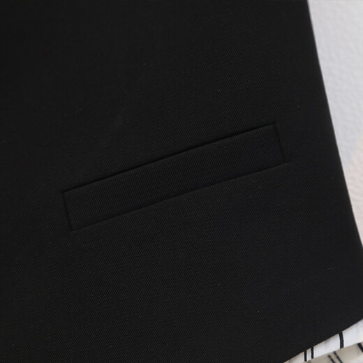 萝卜呗呗儿童西装男童秋季礼服男孩花童主持西服走秀服 黑色四件套 120