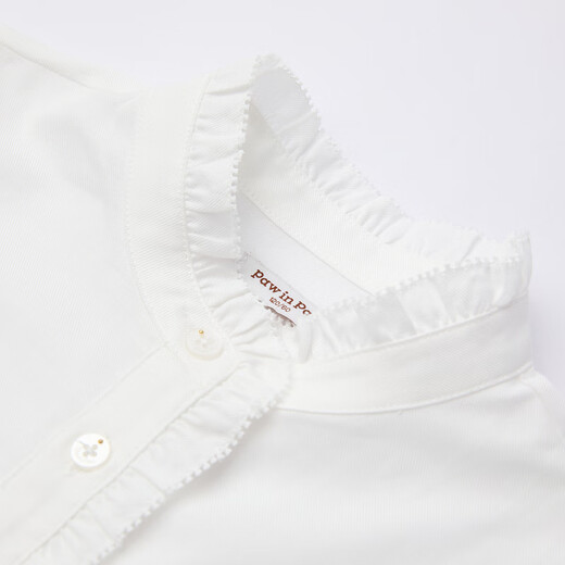 PawinPaw shopping mall same style cartoon bear children's clothing 25 years new winter new girls stand collar casual shirt Ivory ivory/39 110