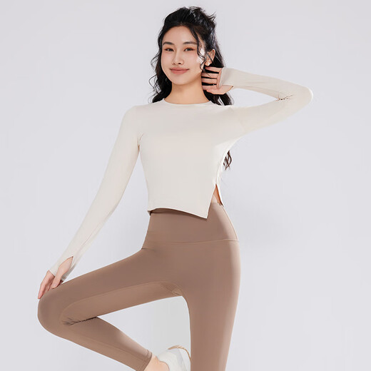 Victoria Traveler Sports Suit Women's Yoga Wear Autumn and Winter Running Fitness Wear Professional Pilates Training Two-piece Set White M