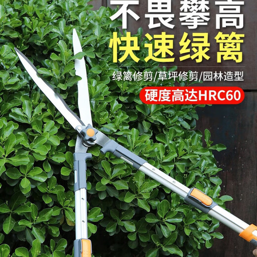RSRDDY German selected gardening scissors, fruit branch garden lawn pruning shears, Japanese landscaping tools, flagship double-edged straight-grained blade telescopic model