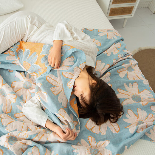 Summer nap small blanket, children's baby blanket, air-conditioned blanket for bed, Happy Alpaca-Pink 120cm*150cm Children's Towel Quilt-Class A Mother