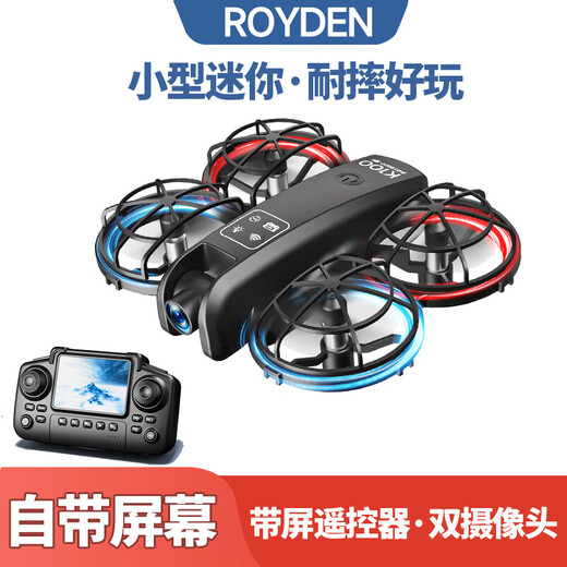 Nouveau mini drone intelligent haut de gamme avec écran photographie aérienne haute définition professionnelle élèves du primaire petit avion télécommandé jouet pour enfants avion de célébrité Internet conception full surround double caméra 8k avec écran télécommande positionnement du flux optique noir 2 piles pièces consommables + garantie gratuite + remplacement en cas de dommage