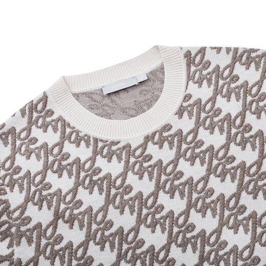 Jiumuwang shopping mall same style men's 25 spring and winter standard round neck sweater soft and skin-friendly business casual easy care top standard version + khaki + JY1DV55510 M 170/92A(48)