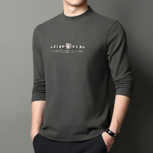 
SEPTWOLVES long-sleeved T-shirt men's half-high neck spring and autumn double-sided velvet underwear 6218 white 2XL 180/120/54