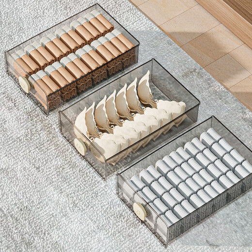 OLA XIANG storage box drawer-type compartmentalized underwear, bra and socks three-in-one household personal clothing classification and organization artifact