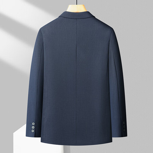 RUNNBEI luxury brand spring and autumn new high-end men's blazer casual and luxurious elastic single suit blue 9928 [gift box] M 170_[suggested 105-120Jin[Jin equals 0.5 kg]]