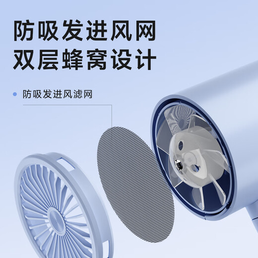 AUX hair dryer for home use, light sound, low noise, negative ion, high power, no hair damage, 2000W high power quick drying dryer, foldable portable hair dryer, national subsidy, travel essentials