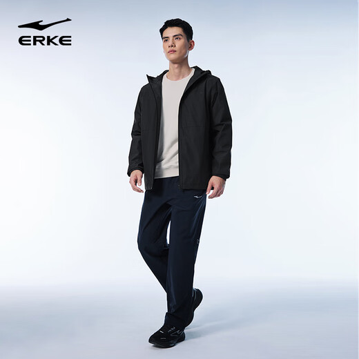 Hongxing Erke water-repellent jacket, windbreaker, autumn new hooded top, windproof cycling jogging suit, fashionable and versatile men's clothing