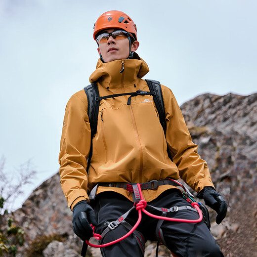 Trailblazer Lin Gengxin's same style Kitty Eagle Jacket Men's Toray Hard Shell Mountaineering Suit Outdoor Windproof Waterproof Warm Jacket Turquoise Blue SF/Lifetime Warranty S