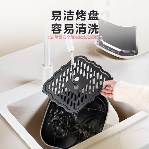 Midea household air fryer no-turning 2025 new large-capacity 6L microwave oven steaming and baking integrated metal inner cavity hot air circulation KZE6016