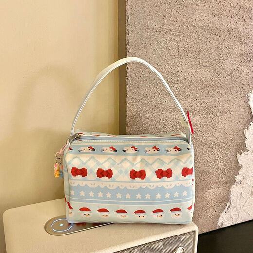 New 2025 handbag with high appearance and large capacity for travel, portable three-dimensional washing and storage cosmetic bag, kt cat bow, upgraded handle