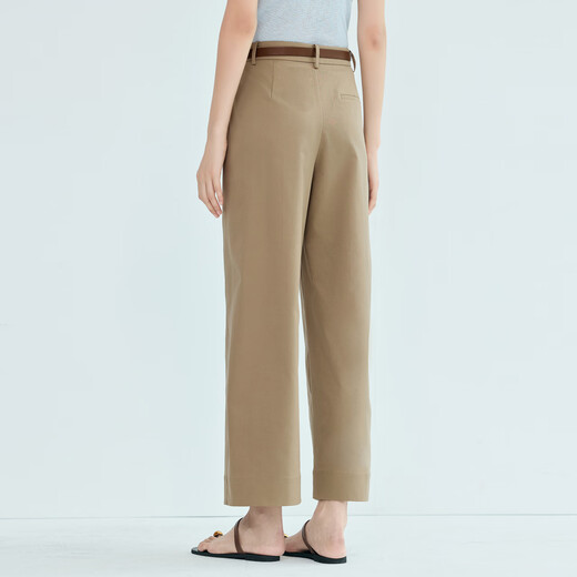 Evely Jiang Xin approuve les nouveaux vêtements d'été 2025 Nouveaux pantalons de neuf points à neuf points pour les femmes commutant un pantalon de costume léger