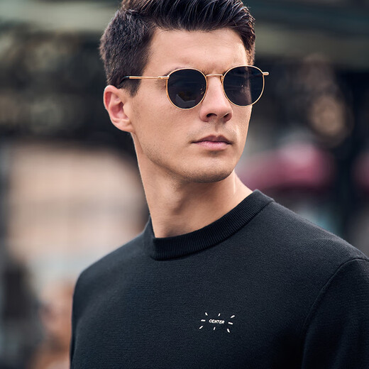 Mr. BU BU BU BU Lettre brodée T-shirt en laine d'automne Cardigan chaud de laine d'automne BF11978 Piano Black S __165