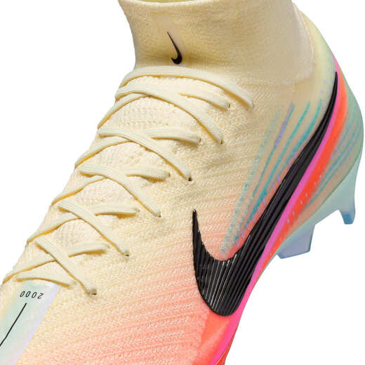 Nike Mercurial series men's and women's breathable FG football shoes winter NIKE SUPERFLY 10 ELITE HV8859 100 light ivory white/black 41