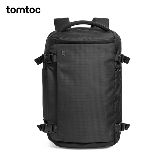 Tomtoc Sac de voyage de grande capacité sac à dos léger sac à dos léger Légalé loisir de voyage d'eau de voyage de voyage T66 Black Black 28l Convient pour les voyages légers de 23 jours