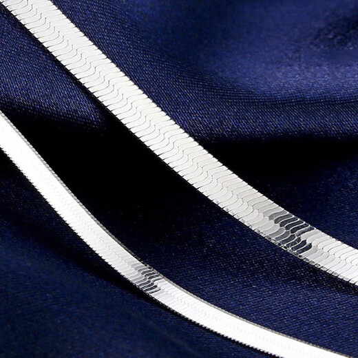 MZMZ platinum snake bone necklace for men and women pt950 platinum flat clavicle versatile plain chain Valentine's Day birthday gift for boyfriend when/next day delivery - light luxury width 3.5mm chain length 40cm