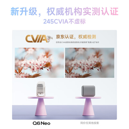 Xiao Ming [New Product] Q6 Neo gimbal projector for home use, high-definition portable projector, smart home theater, national subsidy (innovation 360 turn 1 turn 1 turn )