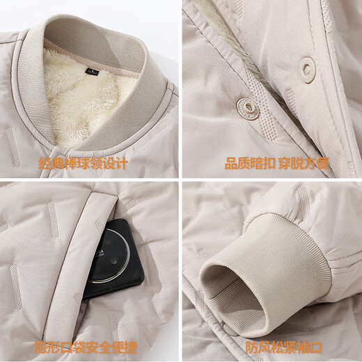 Warrior Windproof Cotton Jacket Men's Winter 2025 New Loose Warm Jacket Teenagers Velvet Thickened Versatile Baseball Jacket