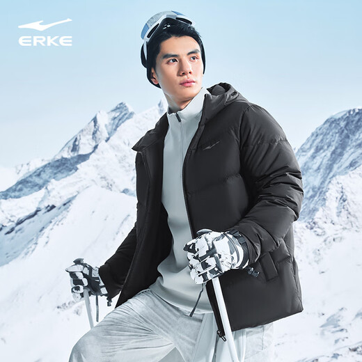 Hongxing Erke Down Jacket Men's Winter Alpine New Product Warm Loose Thick Jacket Hooded Three-Proof Technology Commuting Casual Top