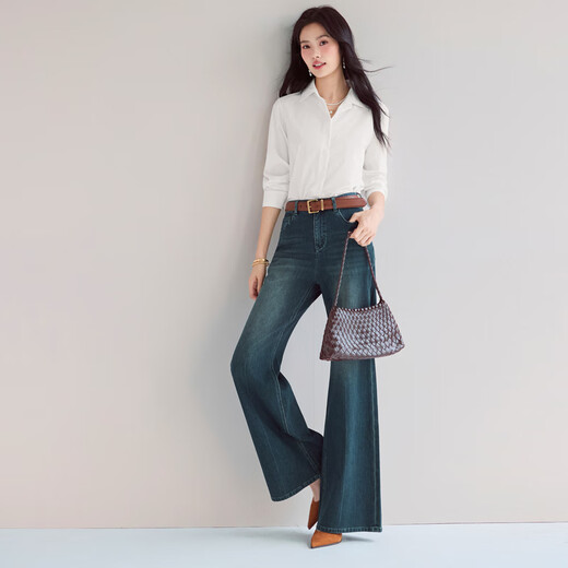 
Evely anti-wrinkle basic shoulder style workplace commuting cotton shirt for women 2025 autumn new small top This white S 80-105Jin [Jin equals 0.5 kg]