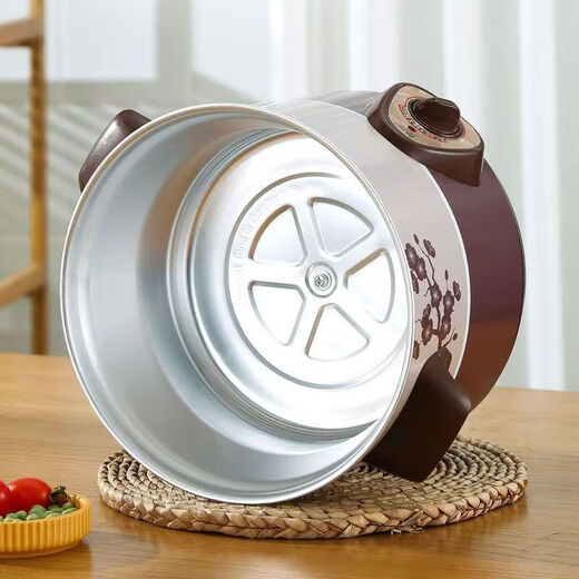 Electric stew pot, steamer, electric cooking pot, stew pot, casserole pot, stew and steam, all-in-one food supplement pot, stew soup cup, electric stew pot, electric casserole pot, soup pot, stew pot, water-proof porridge, multifunctional red porcelain electric stew pot 6L