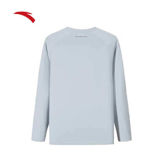 ANTA (ANTA) Sports Long T Men's 2025 Autumn New Sweat-Absorbent and Quick-Drying Sports Bottoming Shirt Cycling Suit Training Suit Long Sleeve Frost Tower Gray-1 2XL (Male 185)