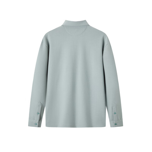 Jiumuwang Men's POLO Shirt Men's Shopping Mall Same Style Autumn and Winter Soft, Comfortable, Simple and Versatile Long Sleeve POLO Shirt Men's