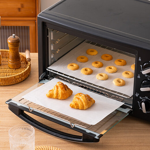 Kitchen King baking paper, double-sided silicone paper for oven air fryer, oil-proof and anti-stick barbecue paper, 20*30cm, 50 sheets