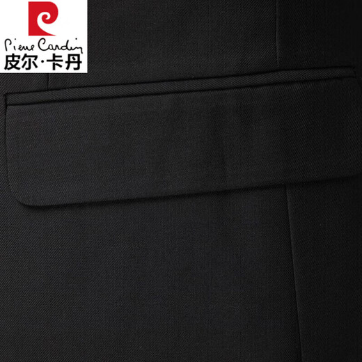 Pierre Cardin high-end suit suit for men three-piece business professional formal small suit for men for wedding and groom slim jacket for men black one-piece suit + tie XL weight 116-125 Jin Jin equals 0.5 kg